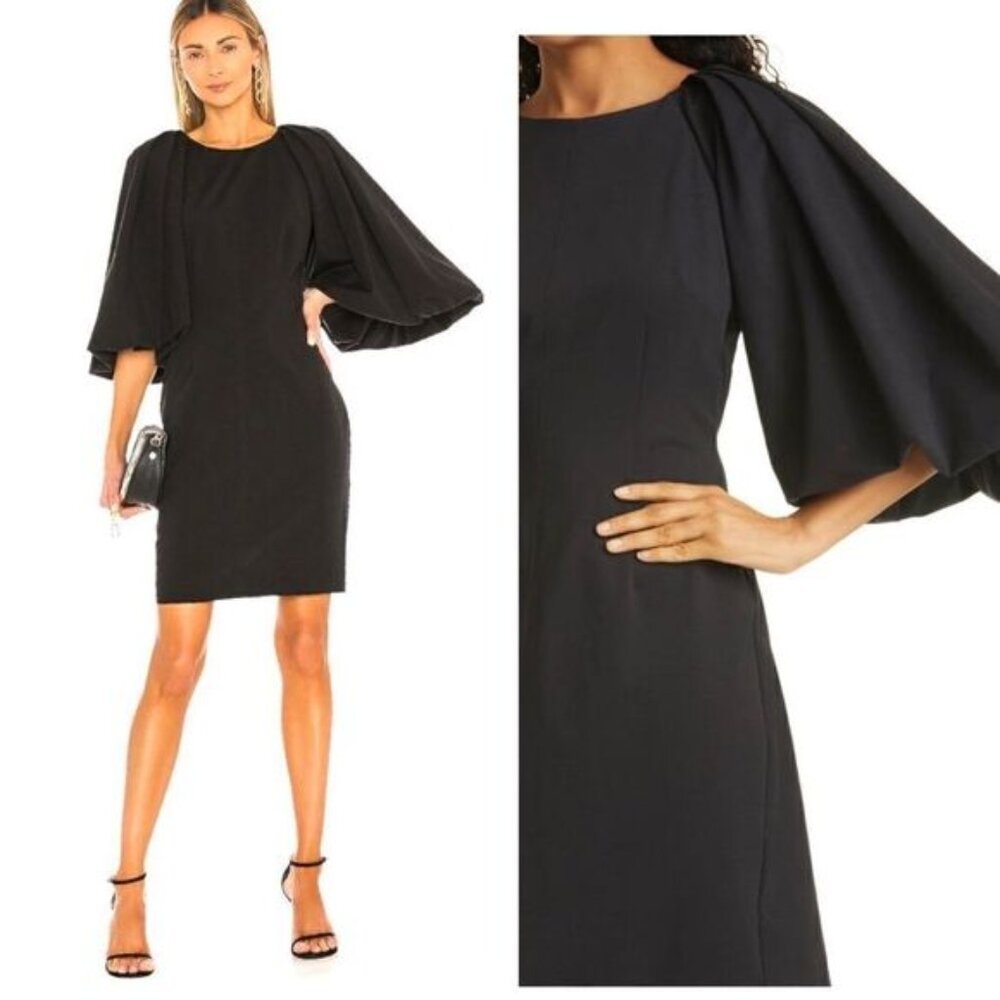 REBECCA Taylor Bodycon Jewel Neckline Short Puff Sleeve Mini Cocktail Dress NEW